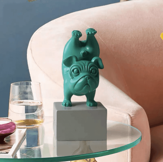 Stornfield | Abstract Yoga Bulldog Figurine in Resin