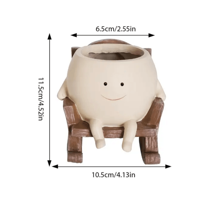 Stornfield | Resin smiling face flower pot