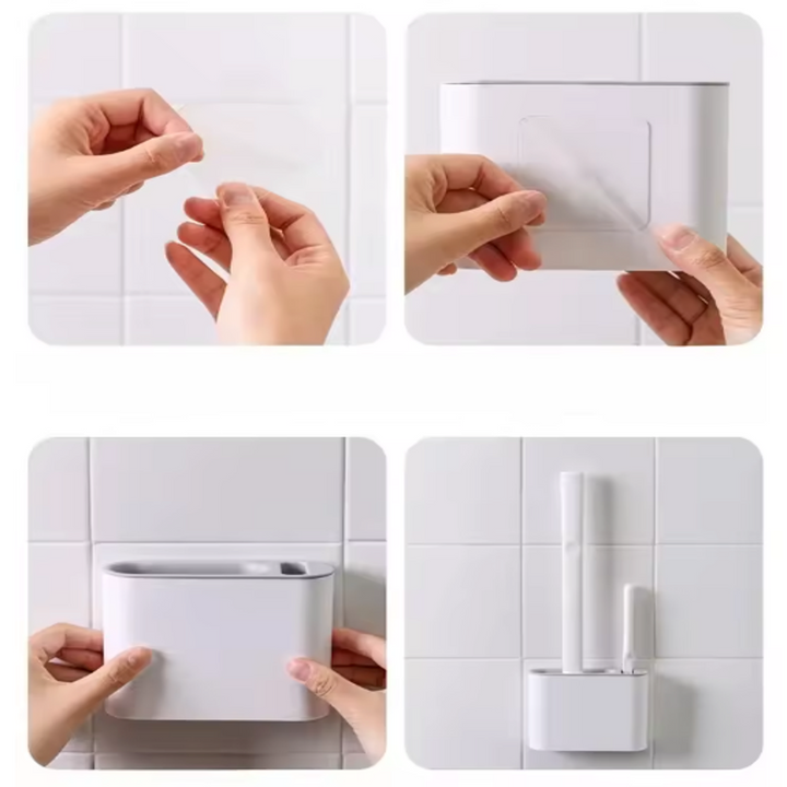 Silicone toilet brush with wall holder | Stornfield