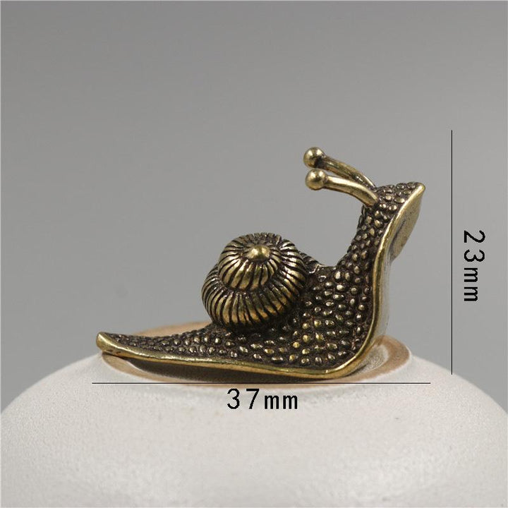 Stornfield | Retro Queen Copper Mini Snail Tea Pet Desk Ornament