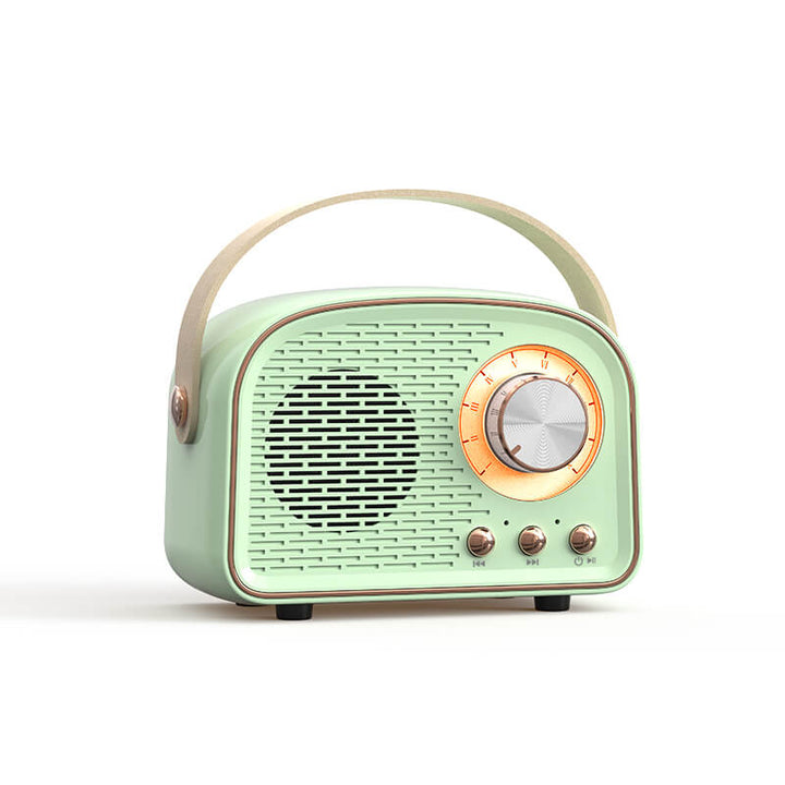 Stornfield | Radio Rond Rétro Haut-Parleur Bluetooth | Sans Fil | Portable | Son Stylé pour la Maison & en Déplacement