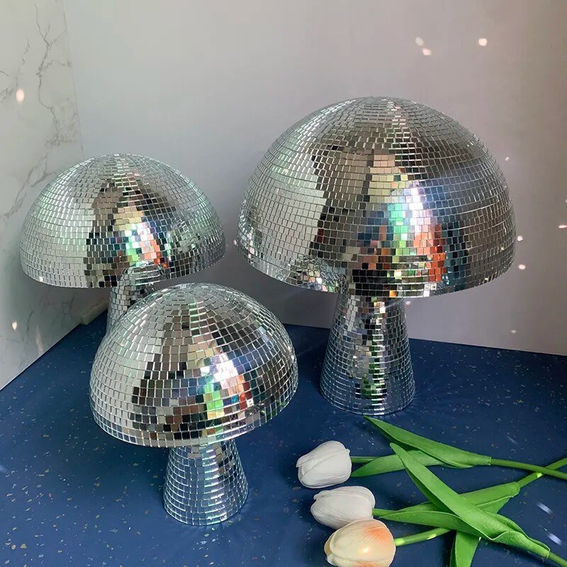 Stornfield | Décoration en verre rétro en forme de champignon disco