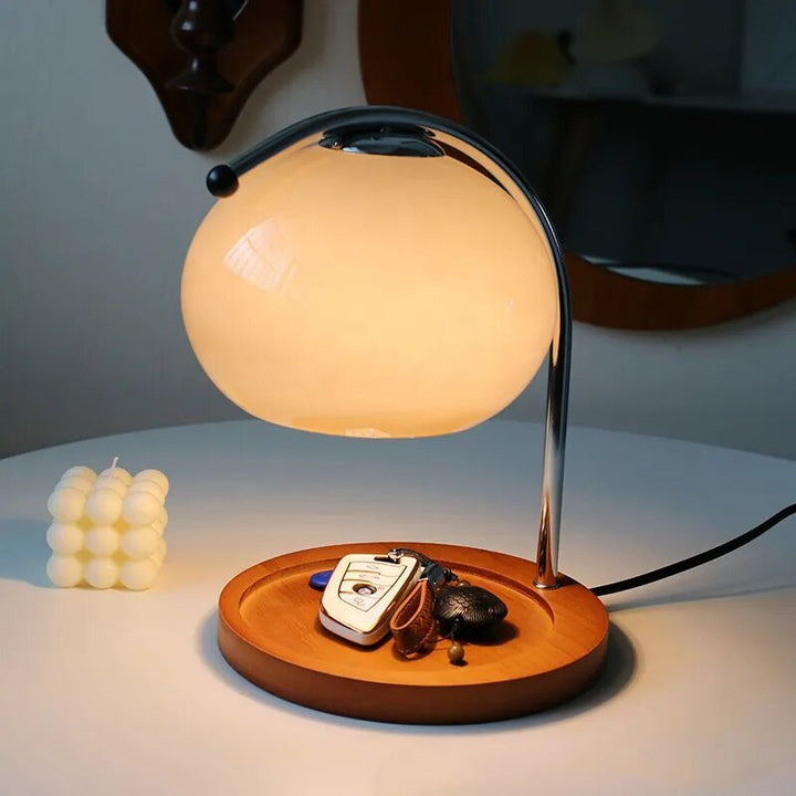 Stornfield | Retro-style glass table lamp with stand