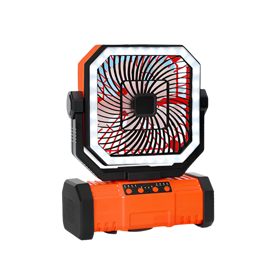 Rechargeable Camping Fan with 20000mAh Battery, 4 Speeds and LED Lantern | Stornfield