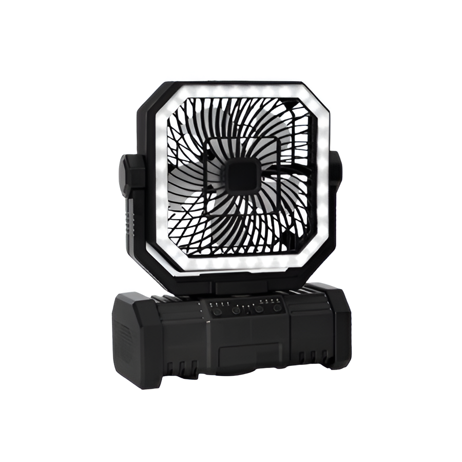 Rechargeable Camping Fan with 20000mAh Battery, 4 Speeds and LED Lantern | Stornfield