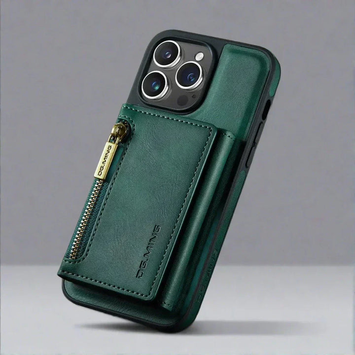 Stornfield | RFID iPhone Wallet Case | Removable Magnetic Car Mount Shockproof Case