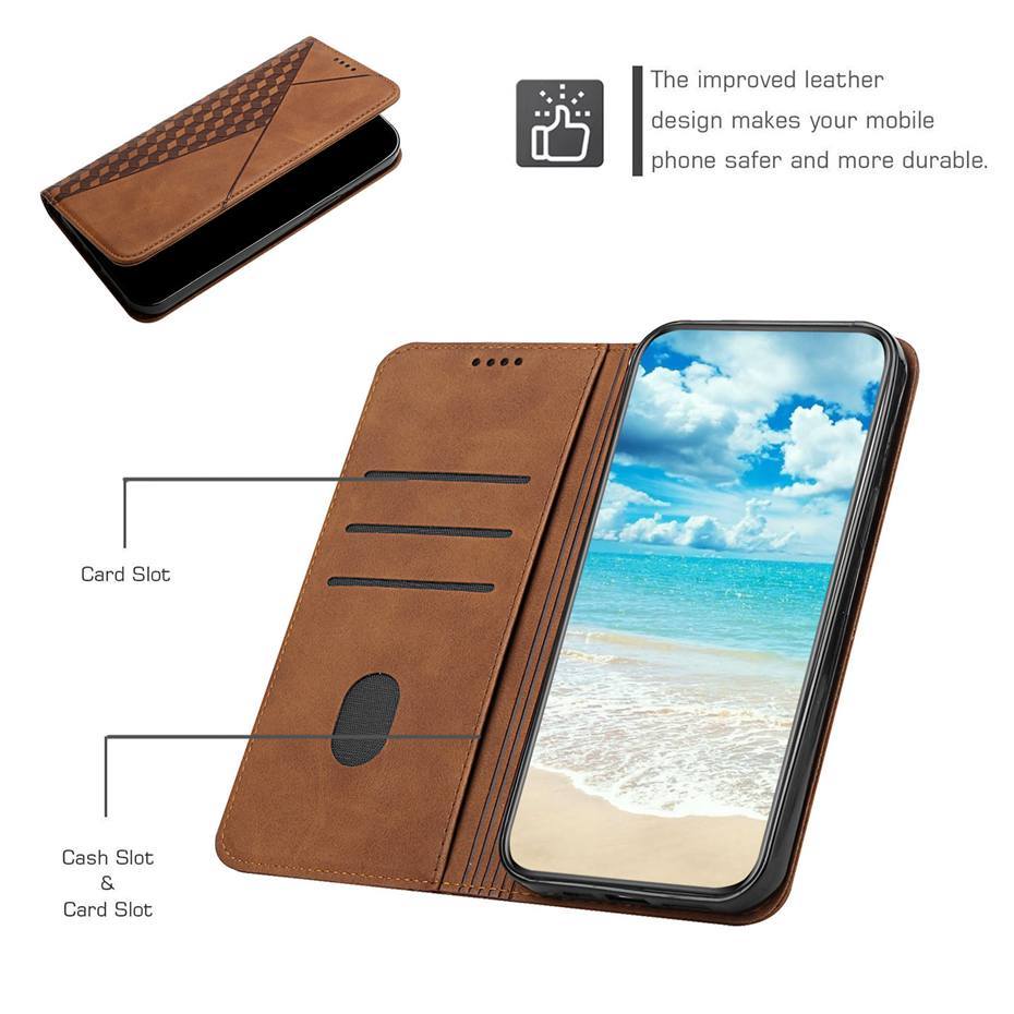 Stornfield | Étui de portefeuille à motif losange pour Samsung Galaxy S21/S20