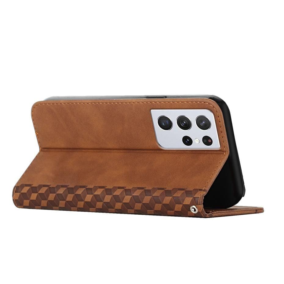 Stornfield | Étui de portefeuille à motif losange pour Samsung Galaxy S21/S20