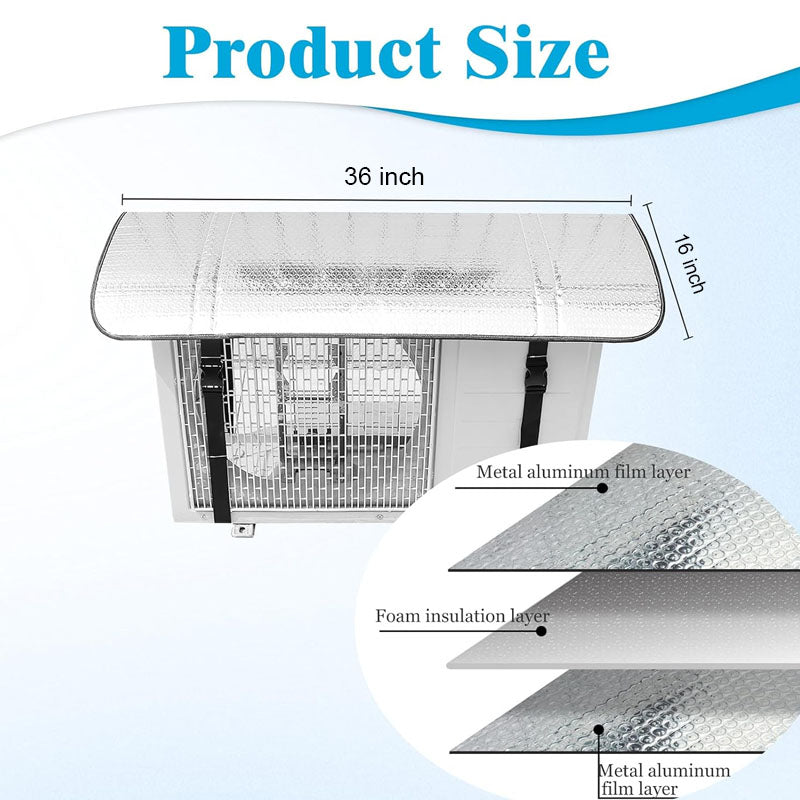 AC Outdoor Unit Protector Aluminum Cover With Straps Stornfield