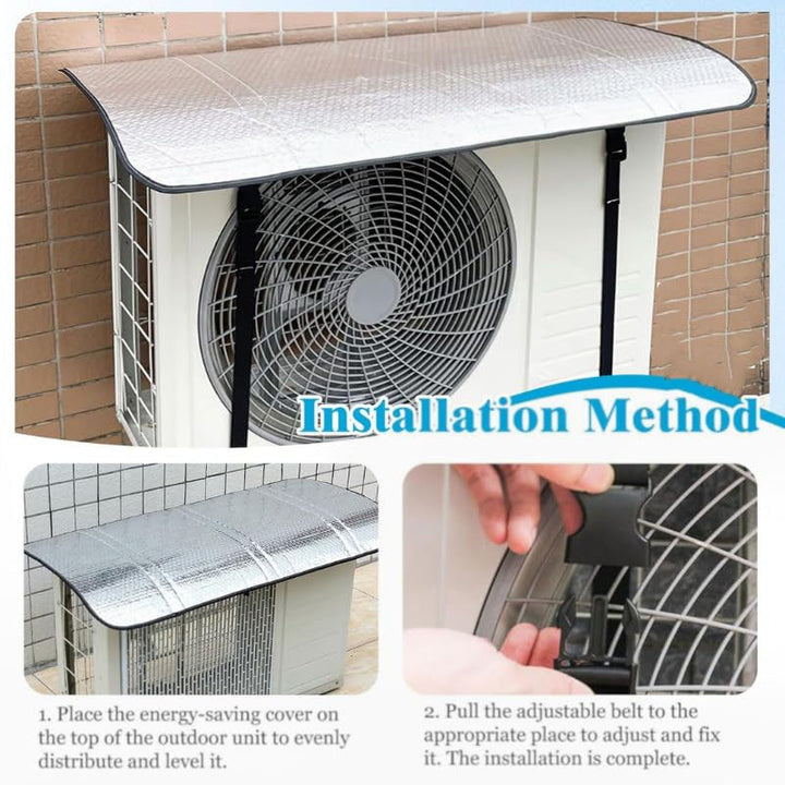 AC Outdoor Unit Protector Aluminum Cover With Straps Stornfield