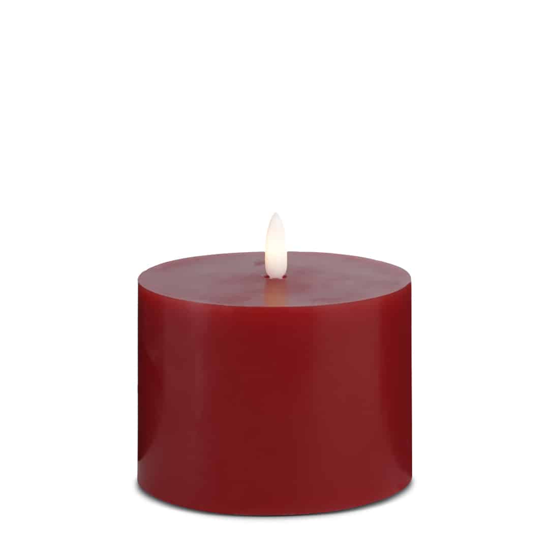 LED Candle (1 piece) with realistic 3D flame 10 x 10 cm | Stornfield