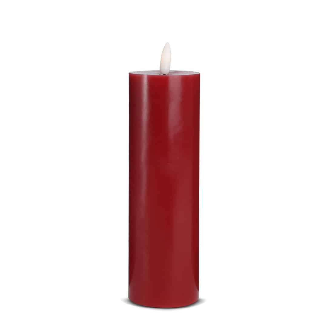 LED Candle (1 piece) with realistic 3D flame 5 x 20 cm | Stornfield