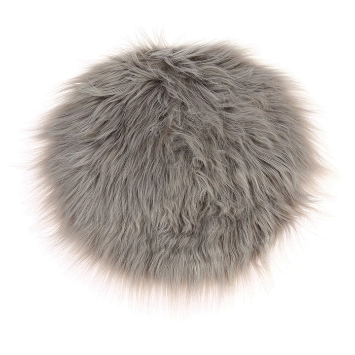 Stornfield | Coussin Rond en Fourrure Synthétique