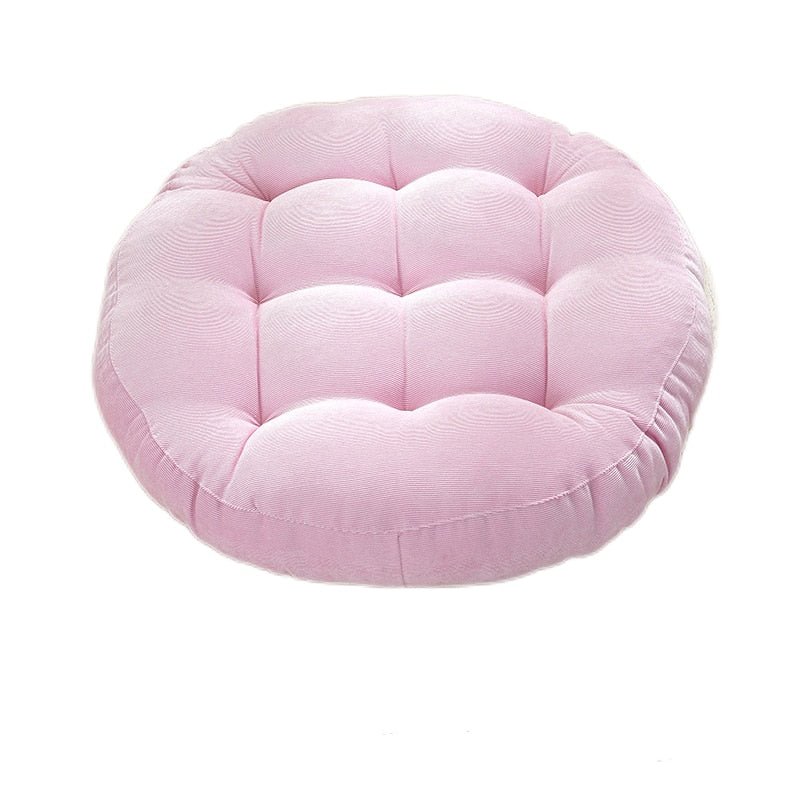 Round Corduroy Solid Tufted Thick Cushion for Comfort | Stornfield