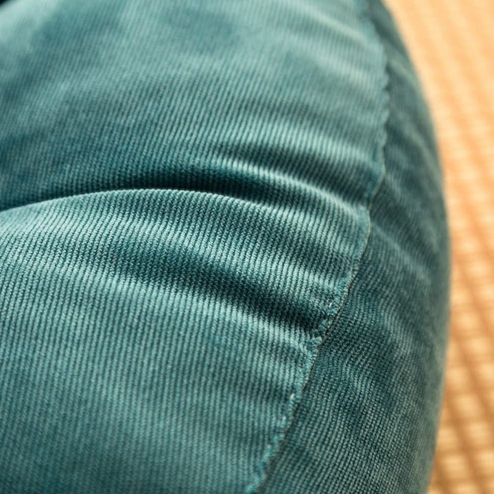 Round Corduroy Solid Tufted Thick Cushion for Comfort | Stornfield