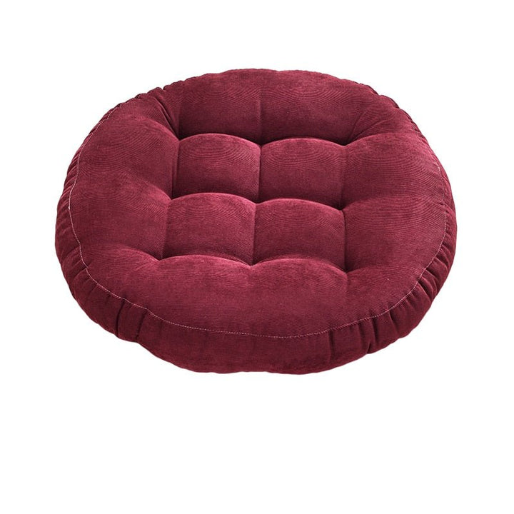 Round Corduroy Solid Tufted Thick Cushion for Comfort | Stornfield