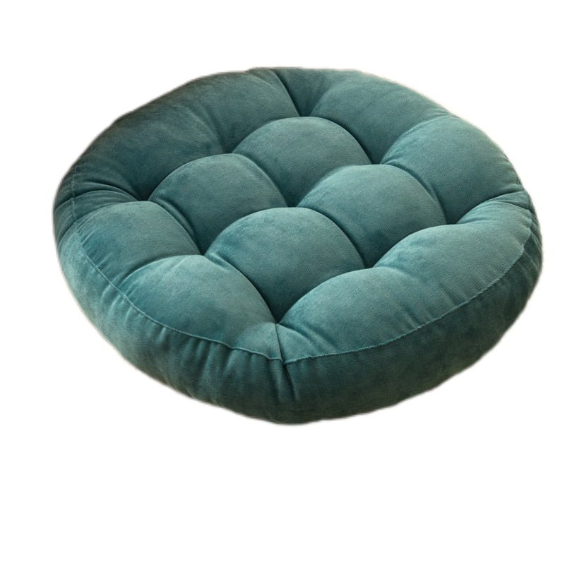 Round Corduroy Solid Tufted Thick Cushion for Comfort | Stornfield