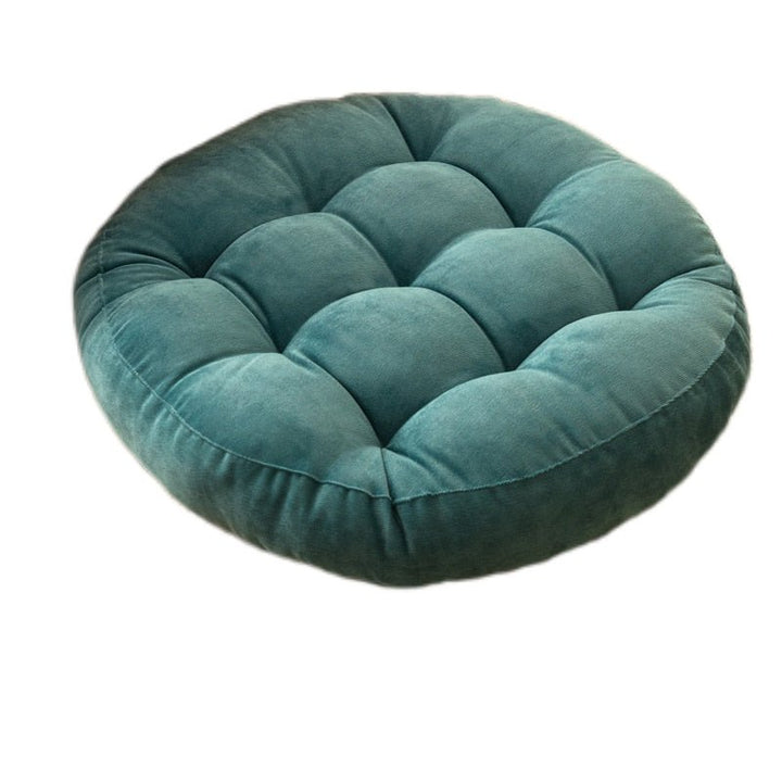 Round Corduroy Solid Tufted Thick Cushion for Comfort | Stornfield