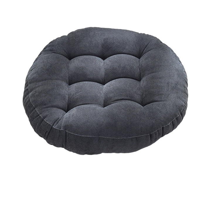 Round Corduroy Solid Tufted Thick Cushion for Comfort | Stornfield