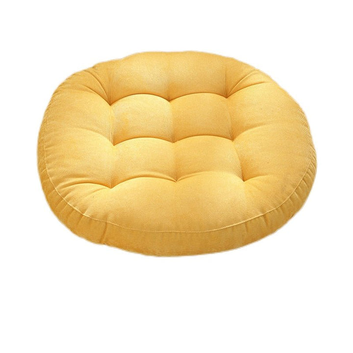 Round Corduroy Solid Tufted Thick Cushion for Comfort | Stornfield