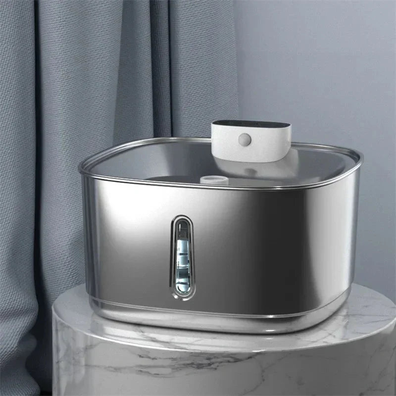 Smart Drinking Fountain for Cats and Dogs – 3.2L Stainless Steel with Filter | Stornfield
