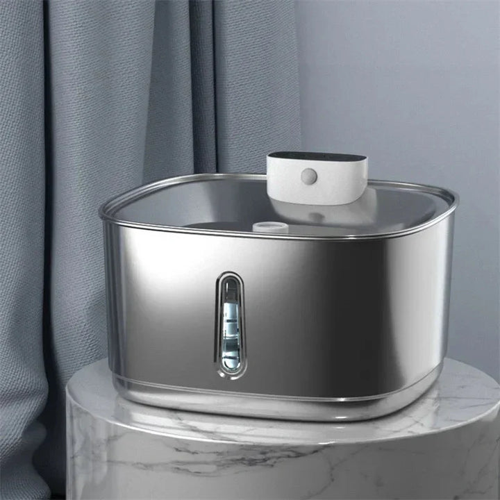 Smart Drinking Fountain for Cats and Dogs – 3.2L Stainless Steel with Filter | Stornfield