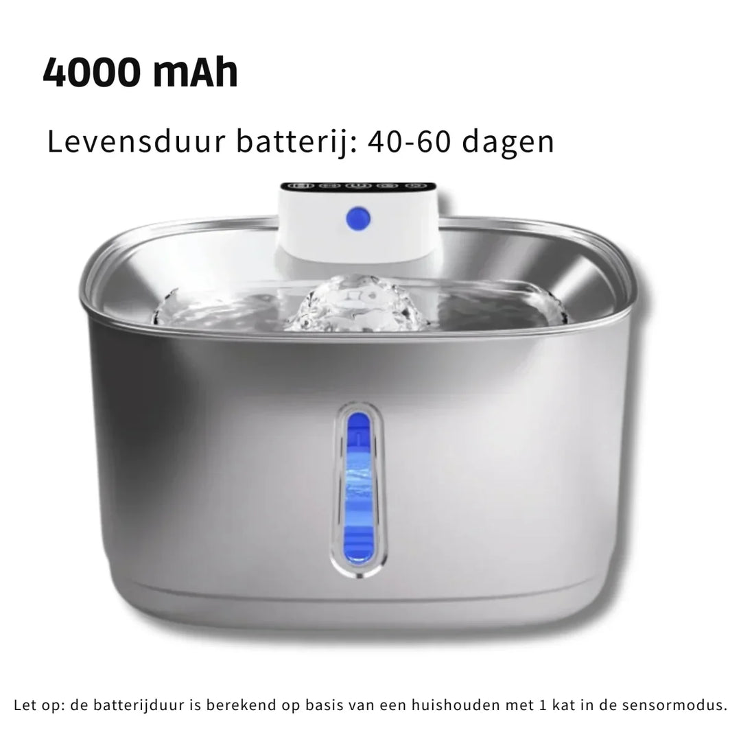 Smart Drinking Fountain for Cats and Dogs – 3.2L Stainless Steel with Filter | Stornfield