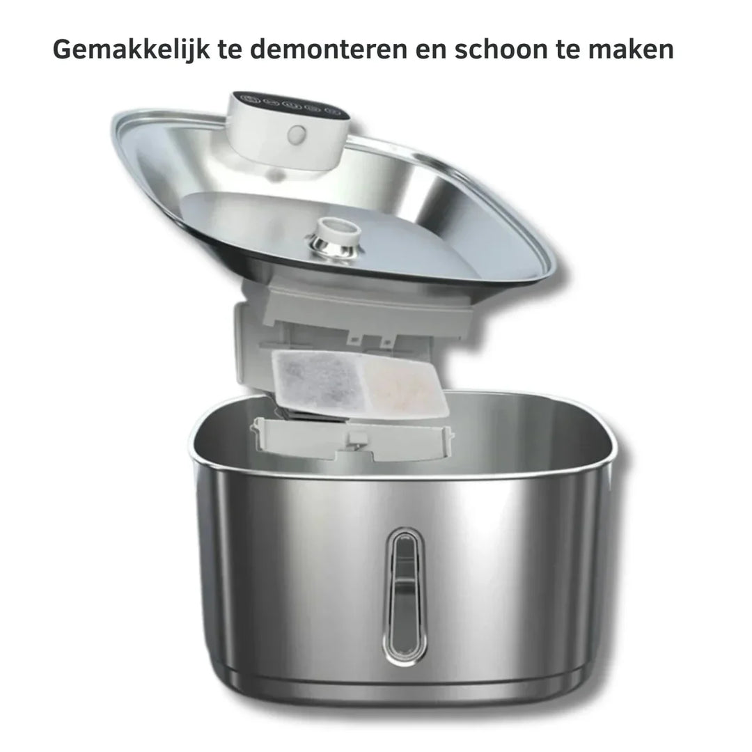 Smart Drinking Fountain for Cats and Dogs – 3.2L Stainless Steel with Filter | Stornfield