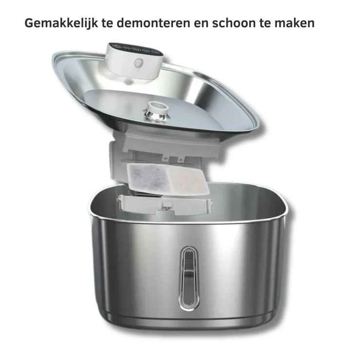 Smart Drinking Fountain for Cats and Dogs – 3.2L Stainless Steel with Filter | Stornfield