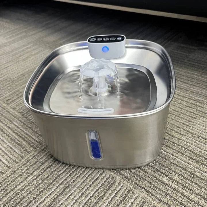Smart Drinking Fountain for Cats and Dogs – 3.2L Stainless Steel with Filter | Stornfield
