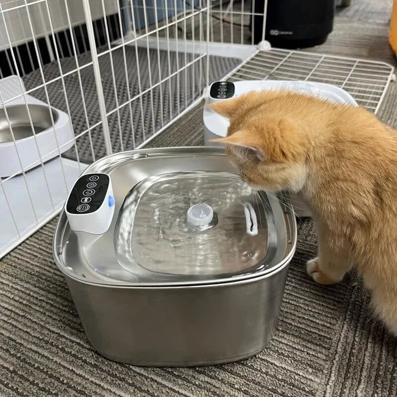 Smart Drinking Fountain for Cats and Dogs – 3.2L Stainless Steel with Filter | Stornfield