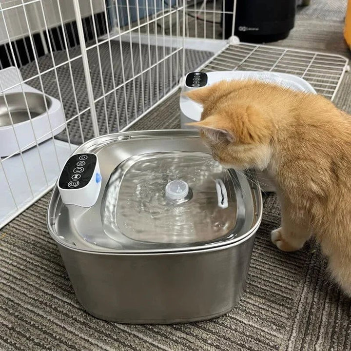 Smart Drinking Fountain for Cats and Dogs – 3.2L Stainless Steel with Filter | Stornfield