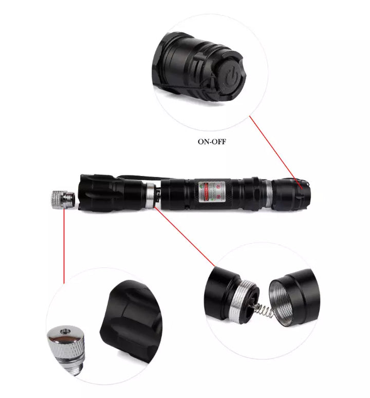 Stornfield | Laser Pointer Rechargeable Red Multipurpose Torch Set