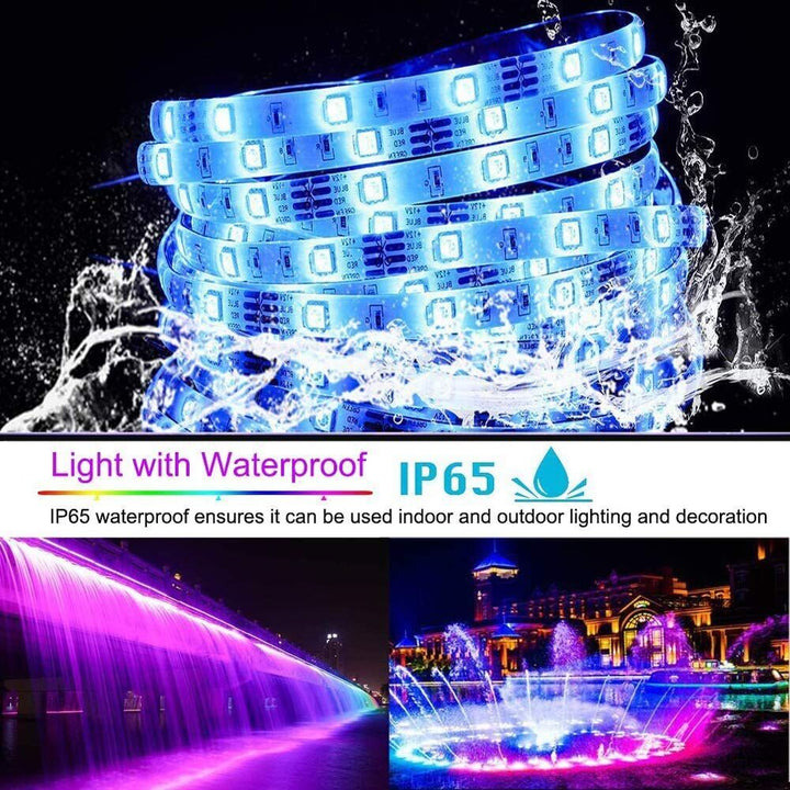 Stornfield | Bande lumineuse LED, 30 m, 15 m, Synchronisation musicale, Bluetooth, 5050, lumière ambiante RGB avec télécommande