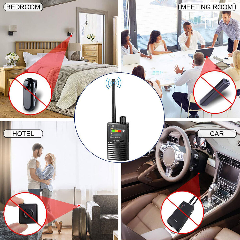Stornfield | PrivacyGuard Detecto – RF Signal and Camera Detector with Laser Function and Alarm