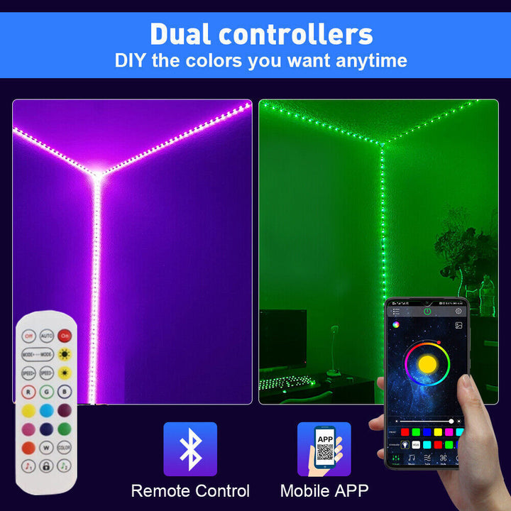 Stornfield | Bande lumineuse LED, 30 m, 15 m, Synchronisation musicale, Bluetooth, 5050, lumière ambiante RGB avec télécommande