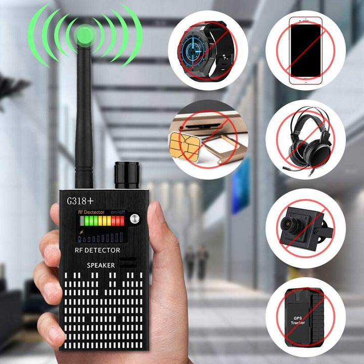 Stornfield | PrivacyGuard Detecto – RF Signal and Camera Detector with Laser Function and Alarm