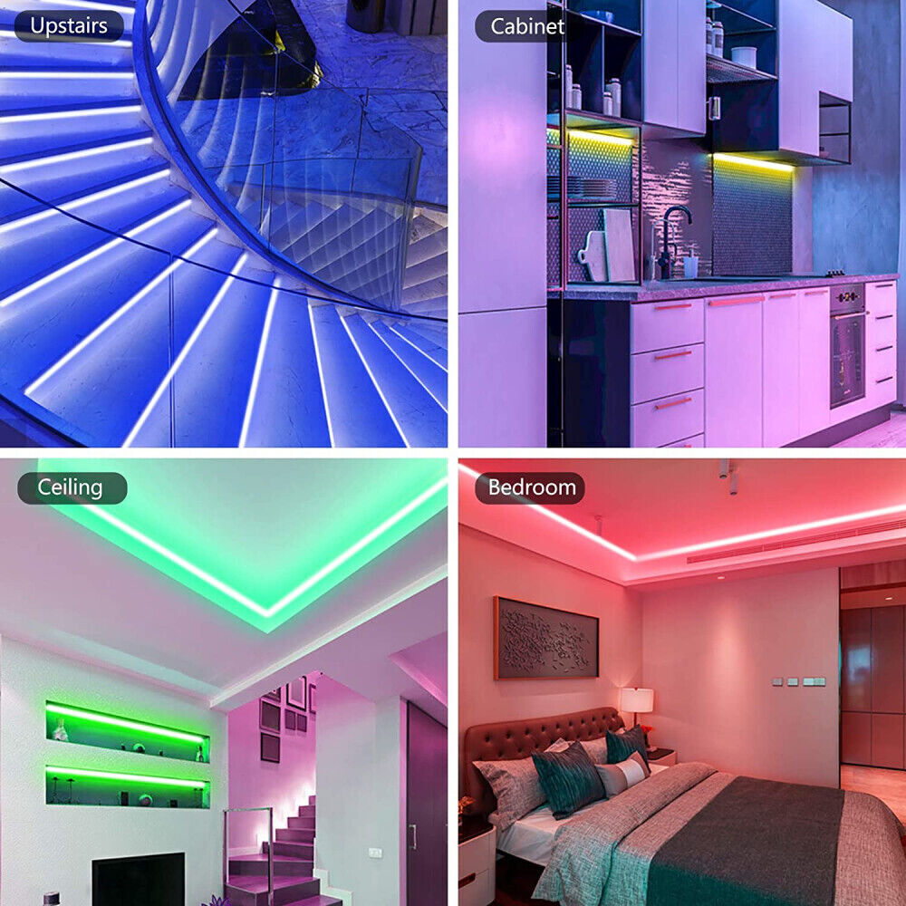 Stornfield | Bande lumineuse LED, 30 m, 15 m, Synchronisation musicale, Bluetooth, 5050, lumière ambiante RGB avec télécommande