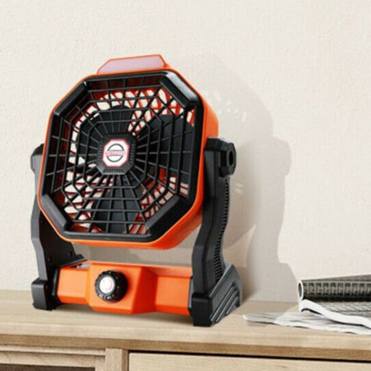 Portable Solar Powered Rechargeable Camping Tent Fan | Stornfield