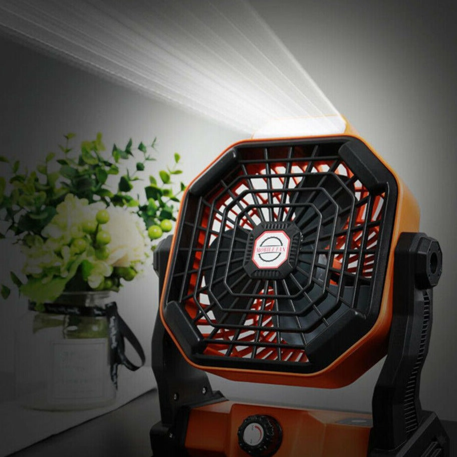 Portable Solar Powered Rechargeable Camping Tent Fan | Stornfield