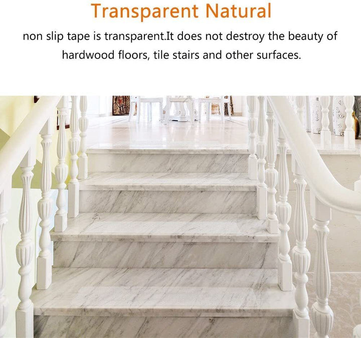 Stornfield | Clear Non-Slip Stair Tread Strips – Indoor Safety Grip Tape for Steps