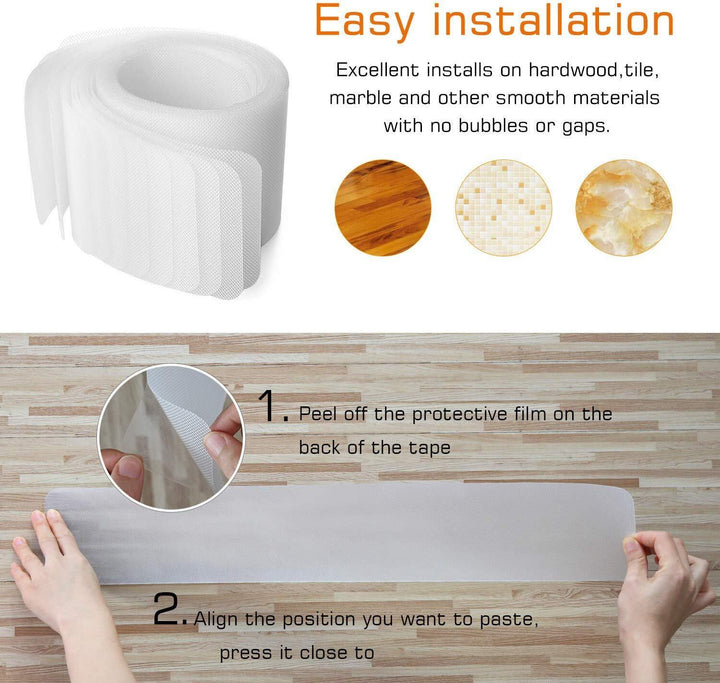 Stornfield | Clear Non-Slip Stair Tread Strips – Indoor Safety Grip Tape for Steps