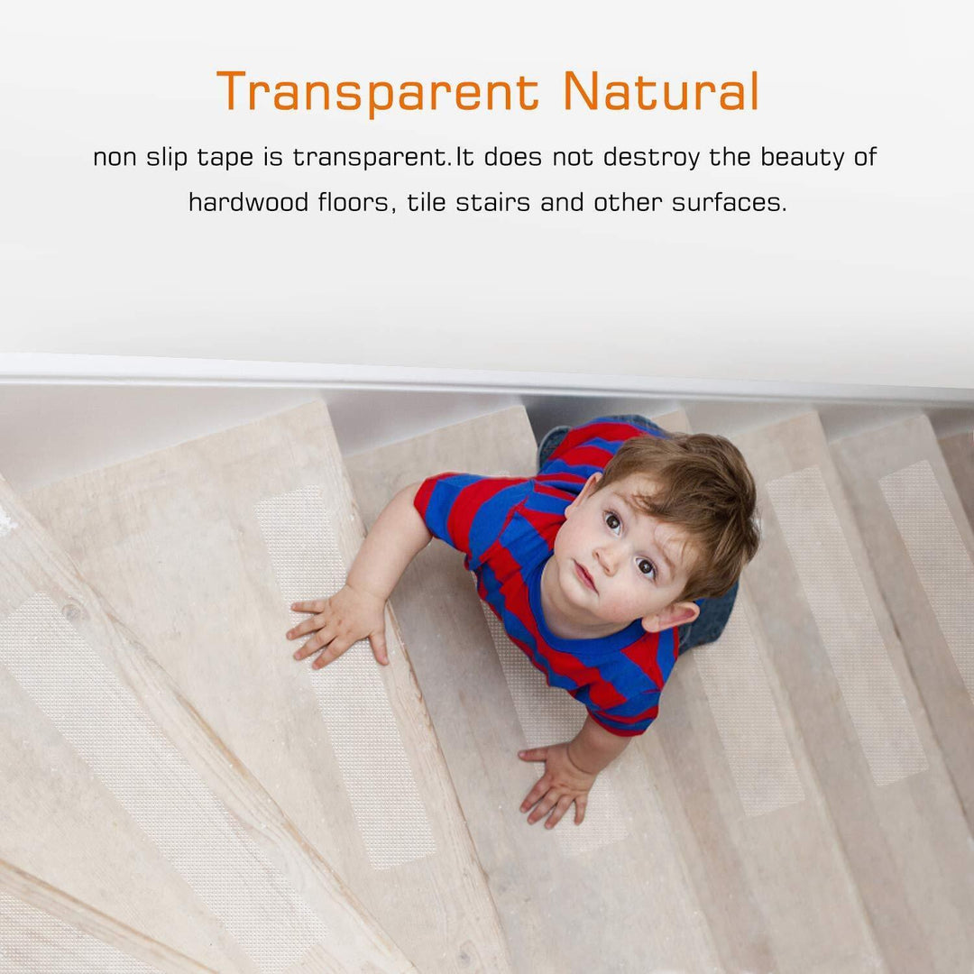 Stornfield | Clear Non-Slip Stair Tread Strips – Indoor Safety Grip Tape for Steps