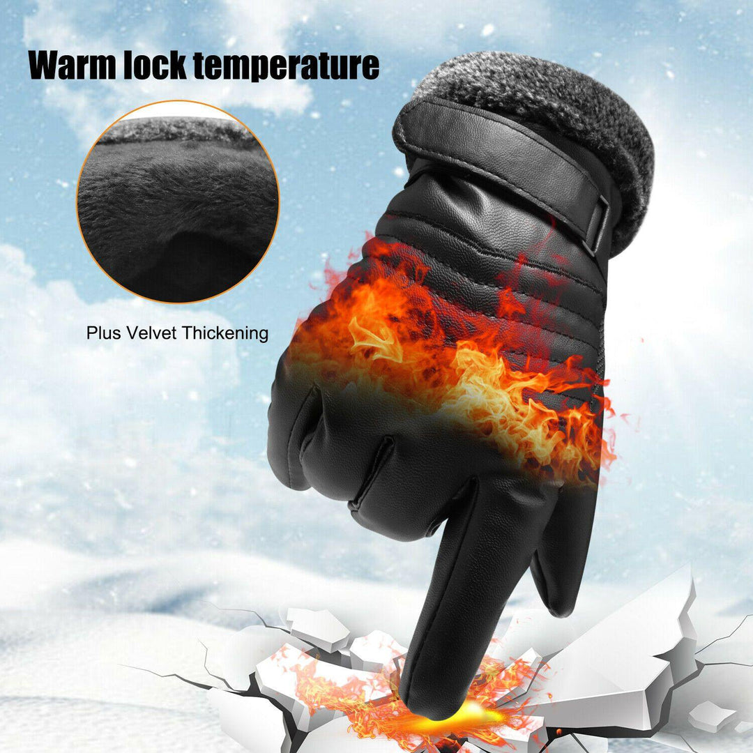 Stornfield | Gants de ski en cuir imperméables et chauds -30℃ pour l'hiver | Compatible avec les écrans tactiles