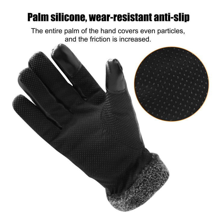 Stornfield | Gants de ski en cuir imperméables et chauds -30℃ pour l'hiver | Compatible avec les écrans tactiles