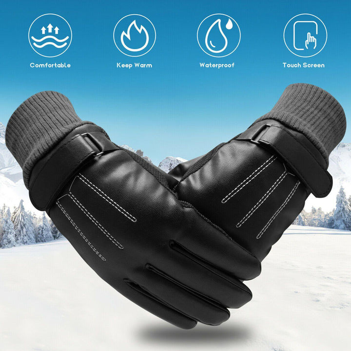 Stornfield | Gants de ski en cuir imperméables et chauds -30℃ pour l'hiver | Compatible avec les écrans tactiles