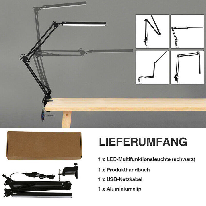 LED Desk Lamp Clamp Light Dimmable 10W | Stornfield
