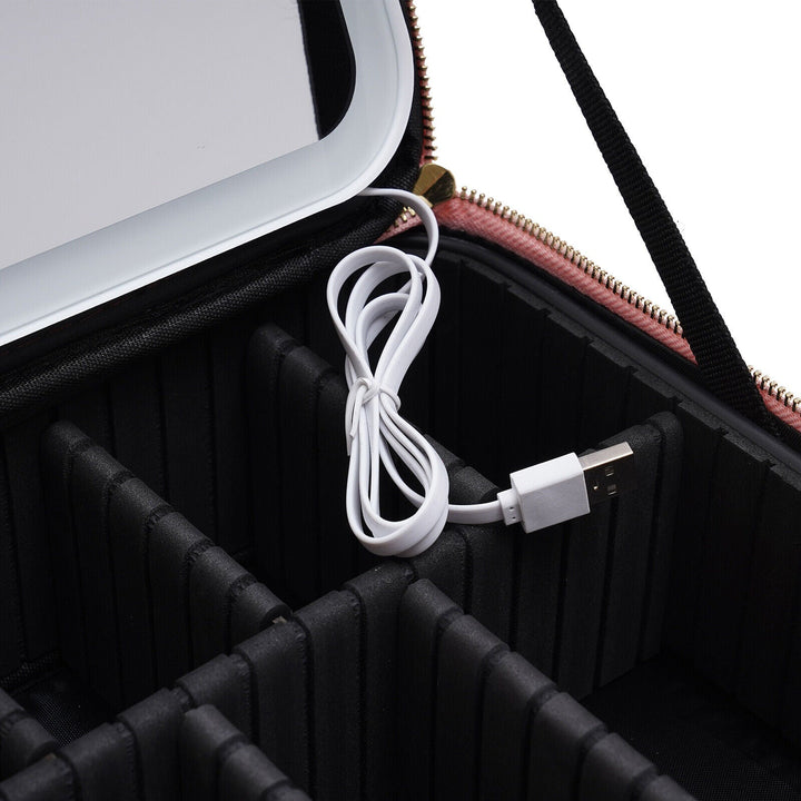 Travel Makeup Case with LED Light & Mirror Portable Stornfield