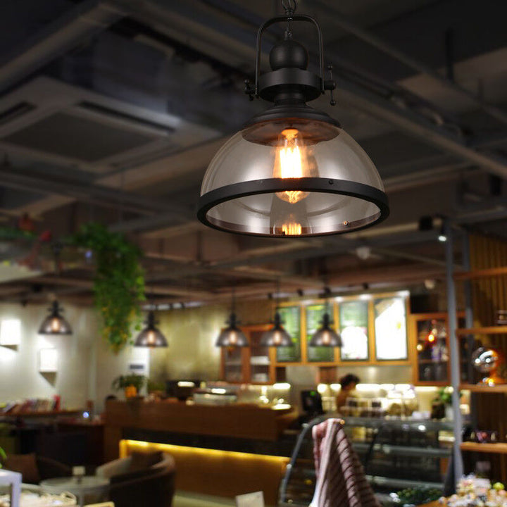 Stornfield | Industrial Retro Iron Antique Glass Chandelier for Ceiling