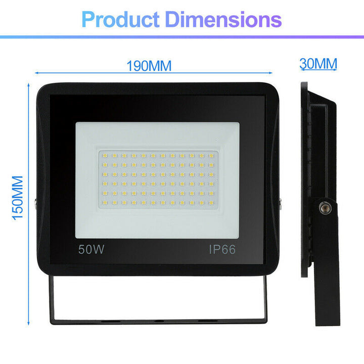 LED Floodlight with Tripod Construction Light 2X50W Cool White | Stornfield